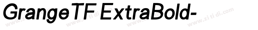 GrangeTF ExtraBold字体转换